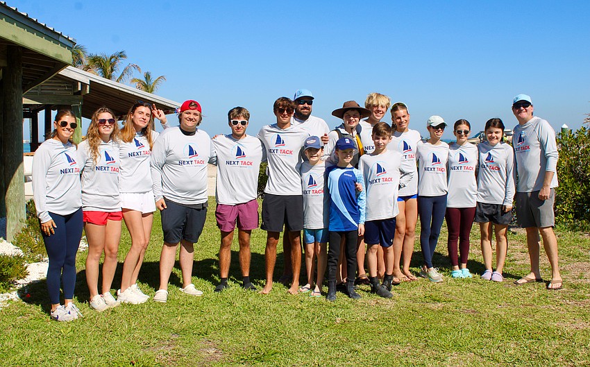 Participants in the first Next Tack youth sailing regatta with Spectrum Sailing and Sarasota Youth Sailing get ready to hit the waves on March 21 at the Sarasota Sailing Squadron headquarters.