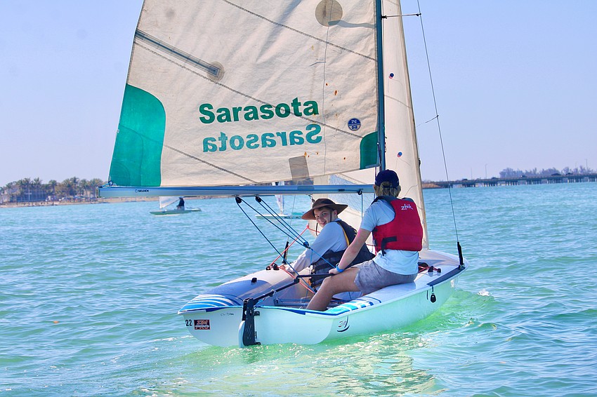 Kerrie Kuderko said her son, Louden, has thrived in the eight-week Next Tack peer-to-peer youth sailing program organized by Spectrum Sailing, Sarasota Youth Sailing and the Sarasota Sailing Squadron. Participants got on the water March 21 at Sarasota Bay for the finale of the pilot program.