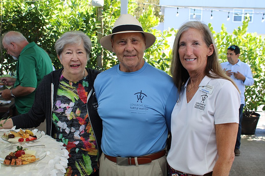 Brenda Lee, Enrico “Sam” DiGiammarino, Jr. and Cyndi Seamon attend the March 21 celebration of life for Cathy Ann 