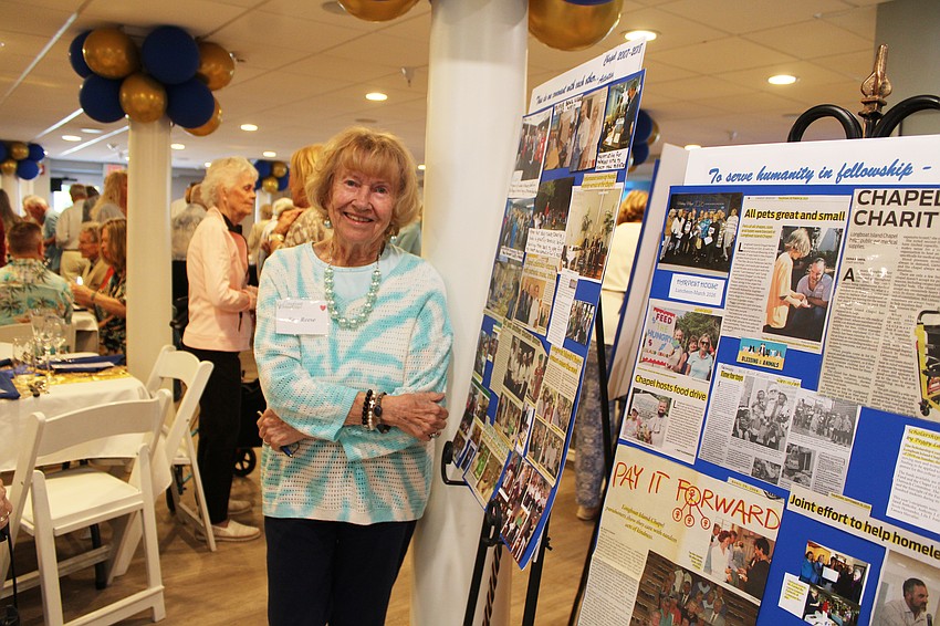 Sue Reese said she was glad to find photos and clippings from Longboat Island Chapel's past that survived the recent hurricanes so celebrants could get a glimpse of its history at the 70th anniversary bash.