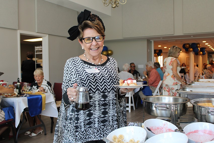 Carol Peschel enjoys brunch at the Longboat Island Chapel 70th anniversary.
