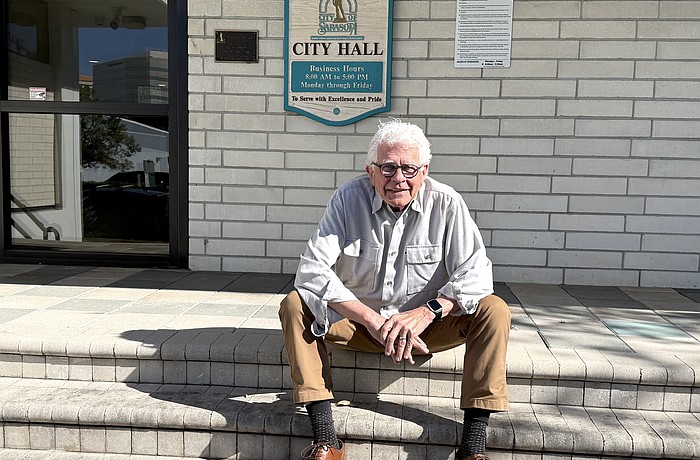 David Lough is a regular fixture at Sarasota City Hall.