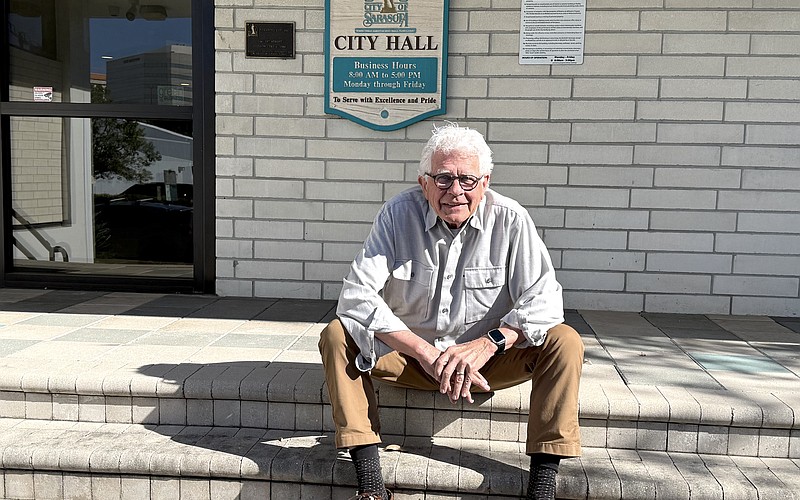 David Lough is a regular fixture at Sarasota City Hall.