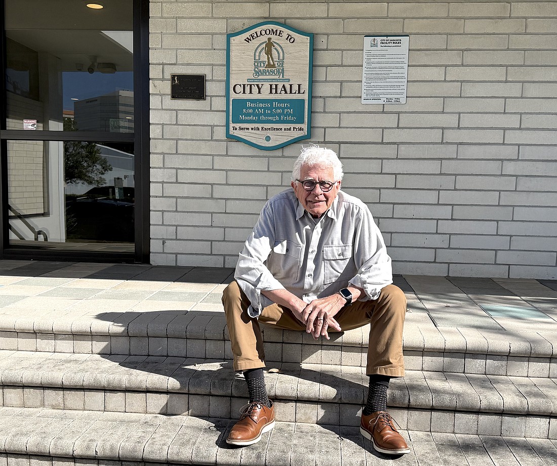 David Lough is a regular fixture at Sarasota City Hall.