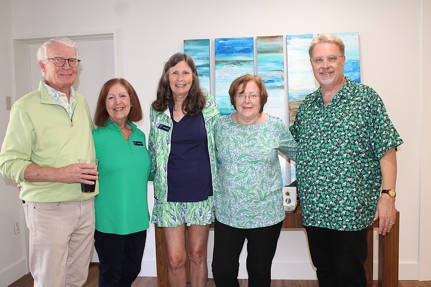 Bob Morrissey, Jinx Kochan, Natalie Davis, Cathie Wilt and David Stasney were part of the kitchen team extraordinaire for the St. Patrick's Day dinner.
