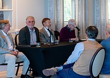 From left to right: Sarasota County Commissioner Mark Smith, Gulf Coast Community Foundation Senior Vice President Jon Thaxton and One Stop Housing CEO Mark Vengroff made up a panel hosted by Miracle on the Key Thursday, March 19 on the subject of affordable housing.