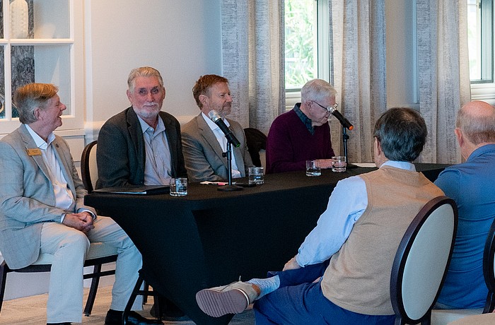 From left to right: Sarasota County Commissioner Mark Smith, Gulf Coast Community Foundation Senior Vice President Jon Thaxton and One Stop Housing CEO Mark Vengroff made up a panel hosted by Miracle on the Key Thursday, March 19 on the subject of affordable housing.