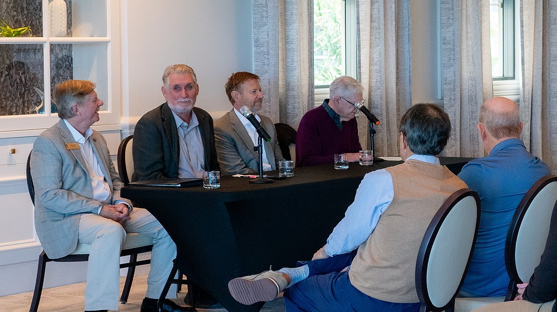 From left to right: Sarasota County Commissioner Mark Smith, Gulf Coast Community Foundation Senior Vice President Jon Thaxton and One Stop Housing CEO Mark Vengroff made up a panel hosted by Miracle on the Key Thursday, March 19 on the subject of affordable housing.