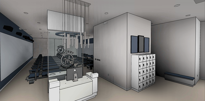 A view illustrates the JetSet Modern Pilates studio in review for a permit in the Vandeveer at 515 N. Pearl S. Downtown.