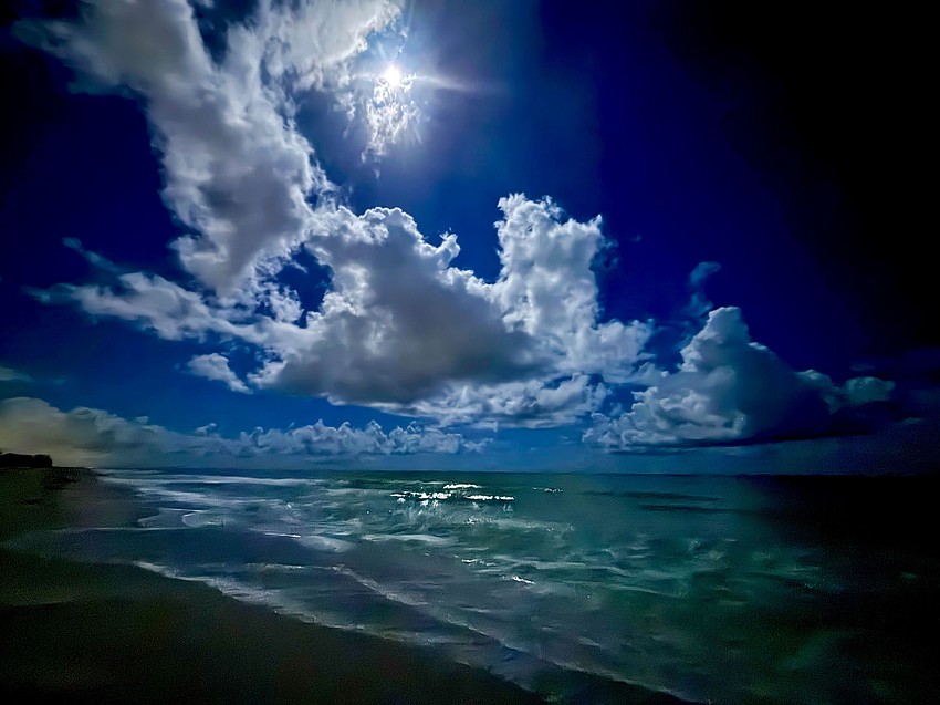 Gary Wise took this photo of the moon reflecting off the ocean at Gulfshore Longboat Key.