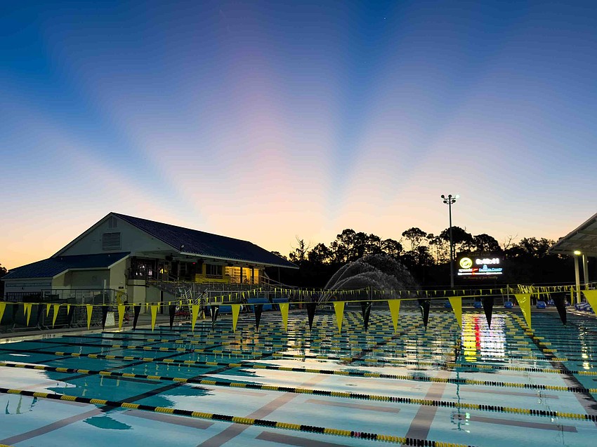 Roger Janczak took this photo of the morning sunbeams over the Sarasota Shark Pool.