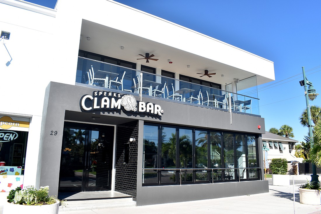 Speaks Clam Bar, pictured after its 2018 opening, closed on St. Armands Key earlier this month.