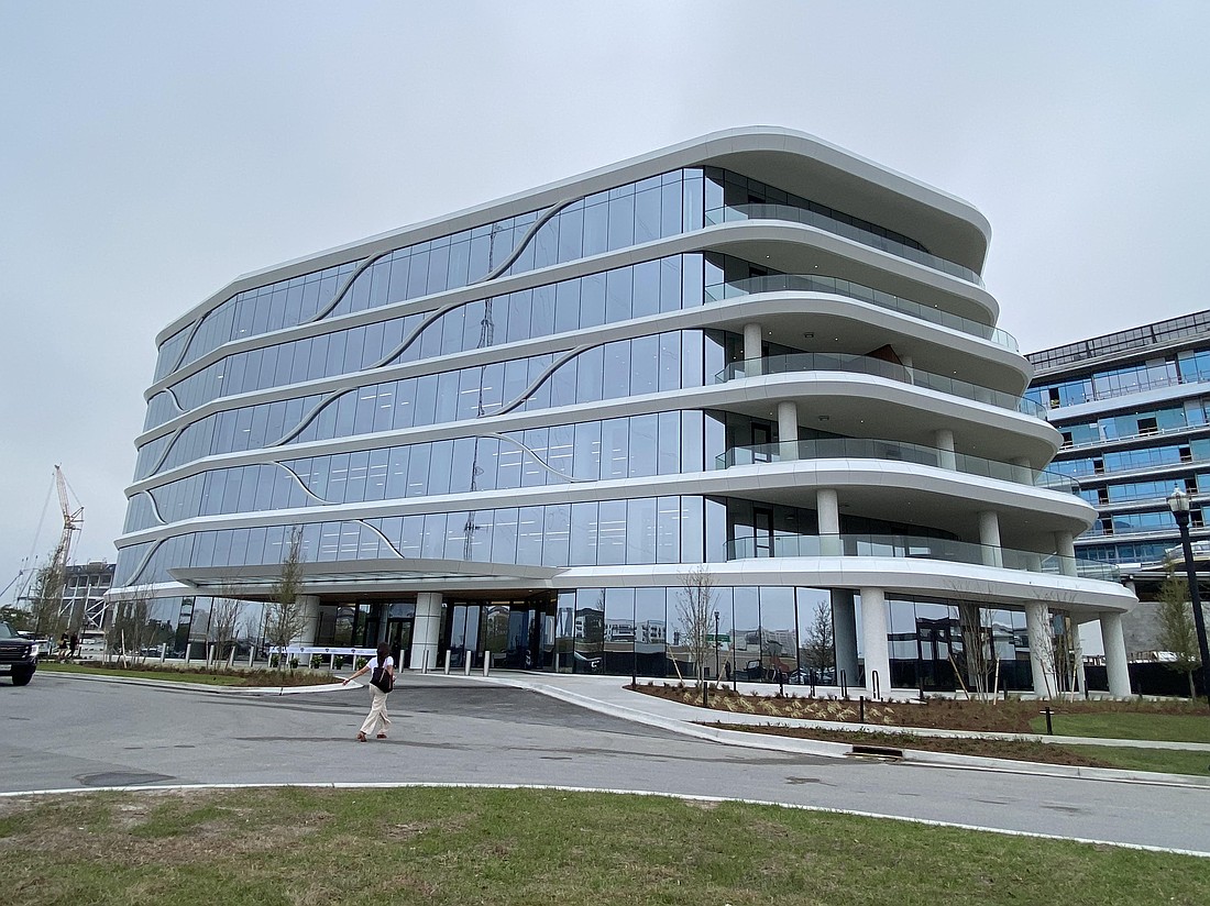 During a March 25 ceremonial opening of the One Tower Court office building in Downtown's Shipyards area, Jacksonville Jaguars President Mark Lamping announced that Foley & Lardner would relocate to the new building from 1 Independent Square.