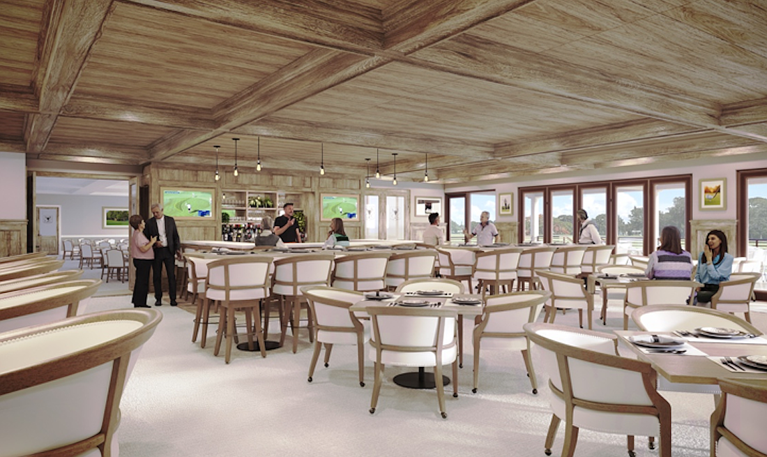 This rendering shows what the new dining room and lounge will look like at Sara Bay Country Club.