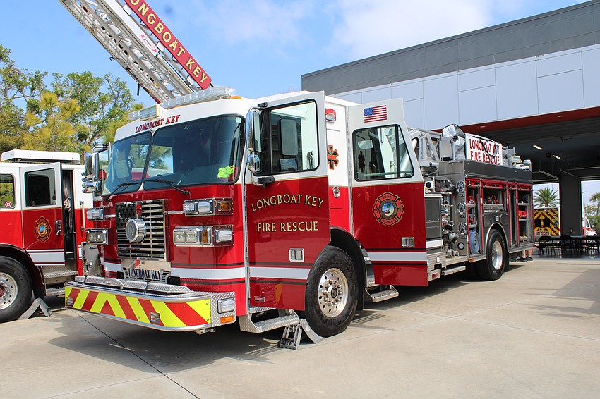 Visitors of all ages enjoyed seeing the fire trucks on display at the open house.