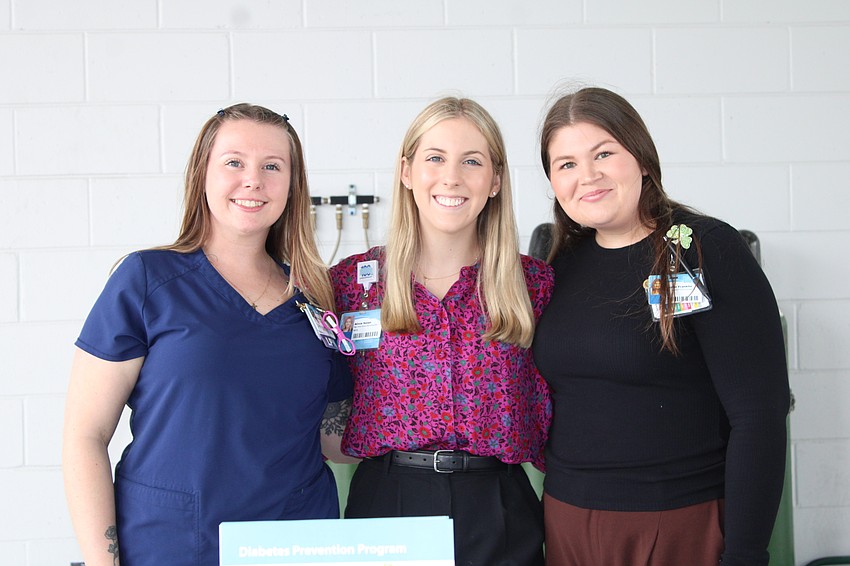 Kacey O'Neal, Alivia Nolan and Taylor Franklin promote community health at the Longboat Key Fire Rescue open house.