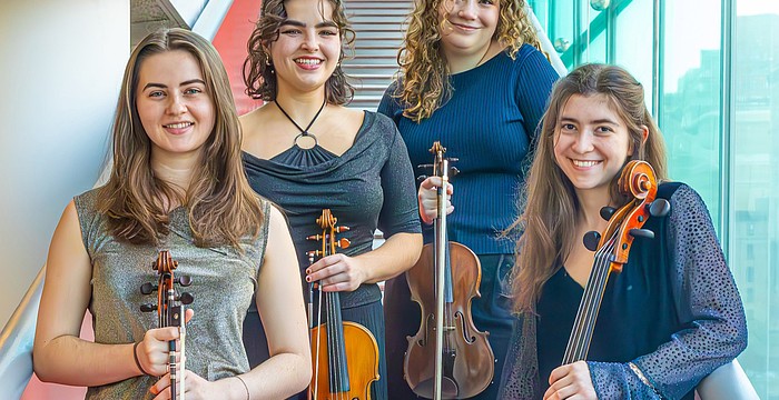 DragonBoot Quartet performs the world premiere of Roger Zare’s “Gamma” for string quartet for Artist Series Concerts of Sarasota on April 12.