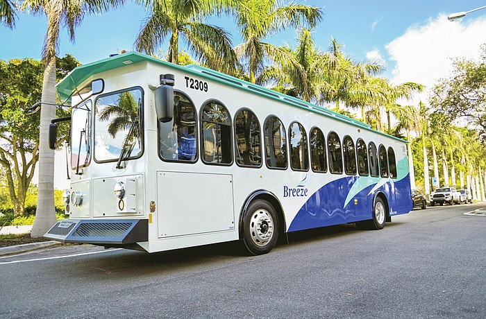 Once a bus is loaded with office supplies, it will deliver them to county staffers.