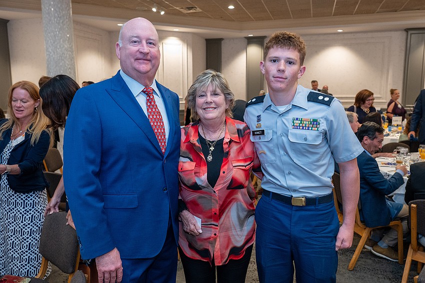 Drayton Saunders with Liz and Alex Bonnett