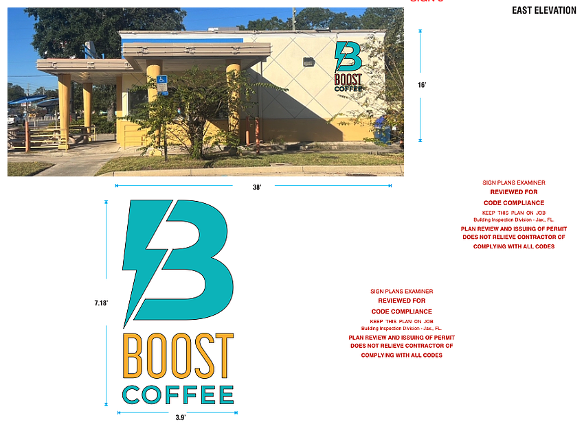 Boost Coffee & Energy is putting signage at its first store at 7253 103rd St. in the Cedar Hills area of West Jacksonville Boost Coffee & Energy is putting signage at its first store at 7253 103rd St. in the Cedar Hills area of West Jacksonville