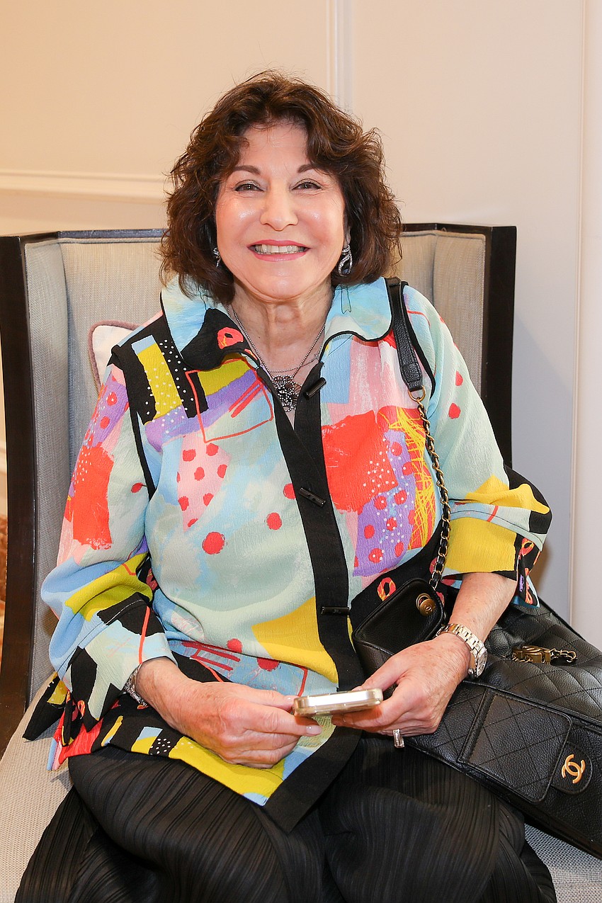 Kathy Bernstein waits for the shopping to begin.