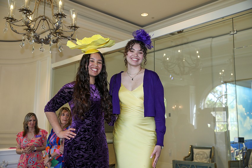 The Hernandez sisters Juliana and Sophia model clothes and hats at the SPARCC Fashion Show.