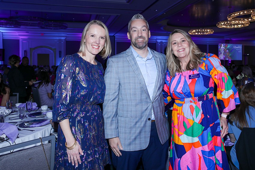 SPARCC president and CEO Jessica Hays, board Chair Patrick Duggan and VP of Philanthropy Mary Ellen Mancini.