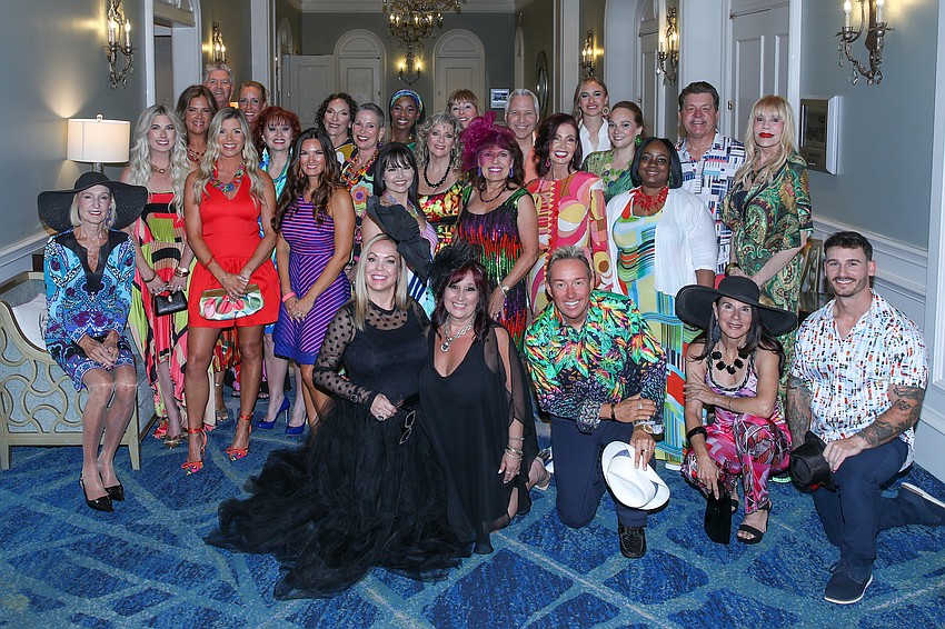 The runway models are ready for the catwalk.