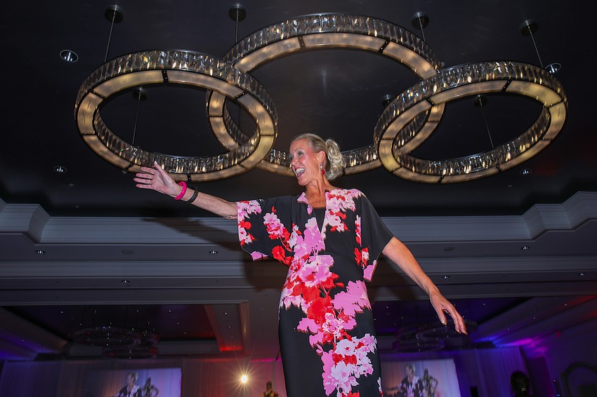 Beth Self struts her stuff.