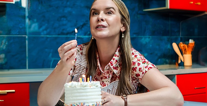 Rachel Moulton stars in Florida Studio Theatre's time-travel tale, "Birthday Candles," which runs through May 17 at FST's Gompertz Theatre.