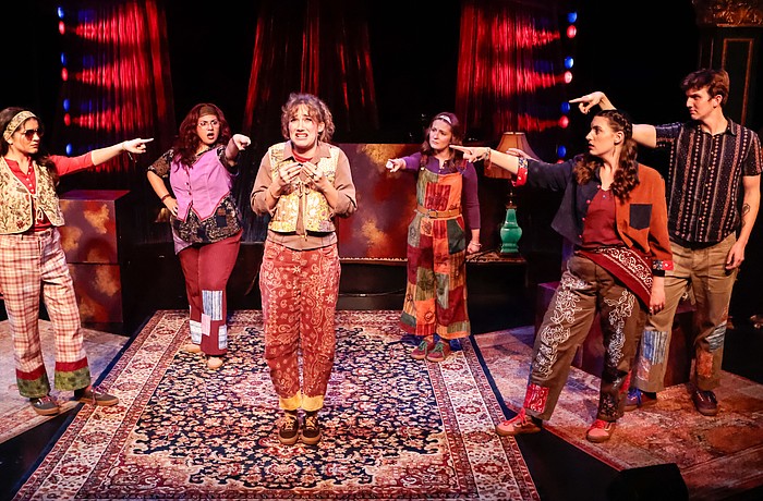 From left to right, Maya Carpentiere, Amanda Gonzalez, Christiana Allison, Grayson Buchanan, Sheila Wallis and Ryan Duga star in Florida Studio Theatre's children's production, "The Pirate Ship and the Sea Monster and Other Winning Plays."