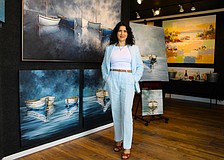 Artist Darina Bratkova, originally from Ukraine, is the creator of thought-provoking, water-based scenes that many visitors to St. Armands Circle first view when coming to the business hub. She shared how she got her start as an artist and her hopes for educating others in the future.