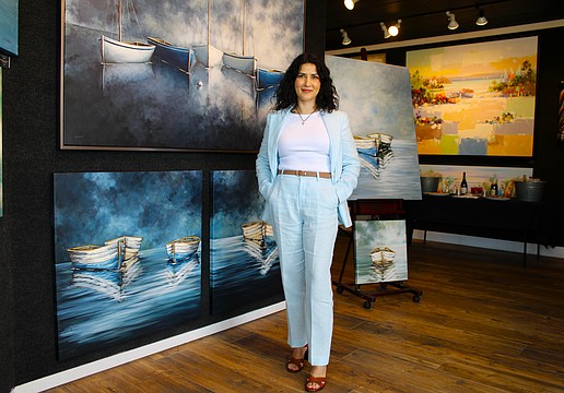 Artist Darina Bratkova, originally from Ukraine, is the creator of thought-provoking, water-based scenes that many visitors to St. Armands Circle first view when coming to the business hub. She shared how she got her start as an artist and her hopes for educating others in the future.