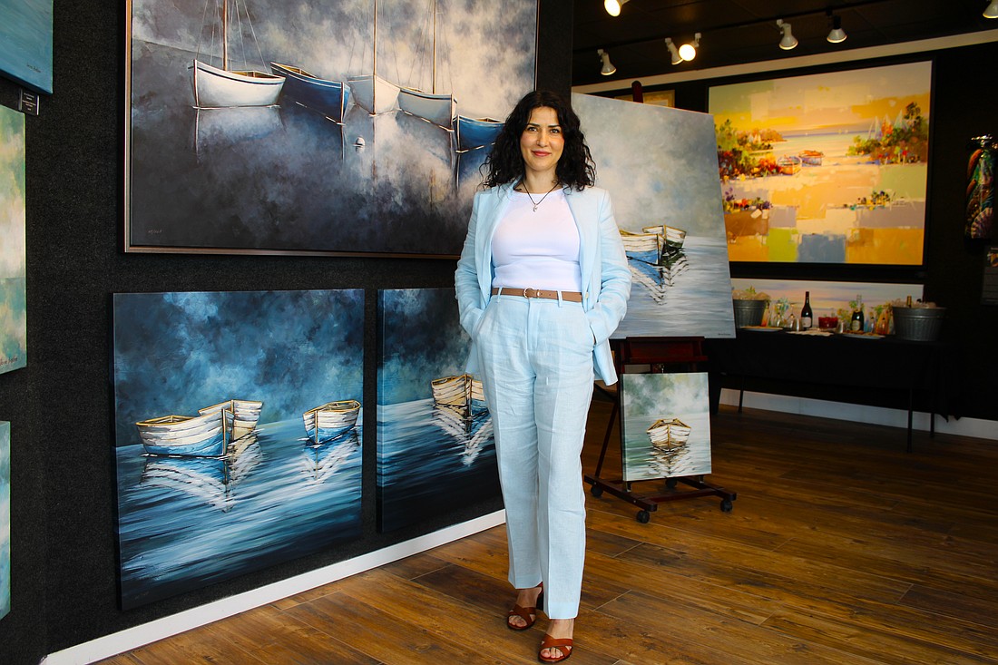 Artist Darina Bratkova, originally from Ukraine, is the creator of thought-provoking, water-based scenes that many visitors to St. Armands Circle first view when coming to the business hub. She shared how she got her start as an artist and her hopes for educating others in the future.