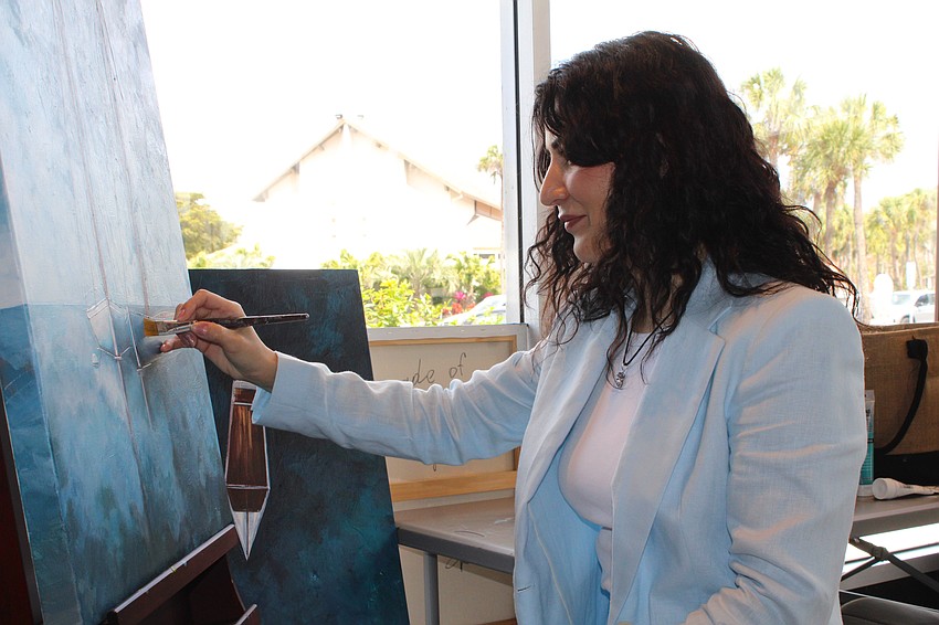 Though she is primarily based in Boca Raton, viewers can catch artist Darina Bratkova painting live at Art on St. Armands, A Procaccini Gallery.