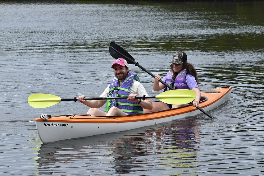 William Wenrick and Audria Dennen take a trip in a kayak.
