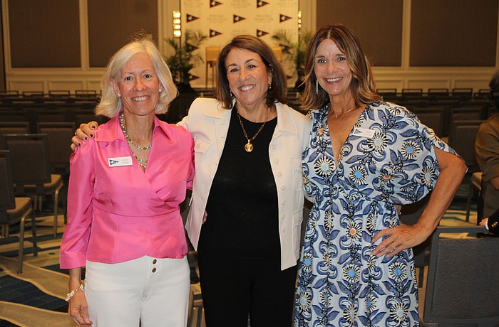Bird Key Yacht Club members Carol Smith, Amy Lazarus and Beth Nothstine played instrumental roles in keeping the club's lecture series fresh this season by inviting friends to tell their fascinating life stories. Closing out the series, Bobbi Brown shared tales from her journey starting a makeup empire.