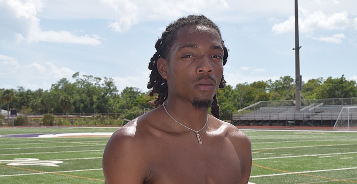 Jacobey Mobley's speed isn't just on the track. He was Booker football's leading rusher in 2025 en route to the FHSAA Class 3A state semifinals.