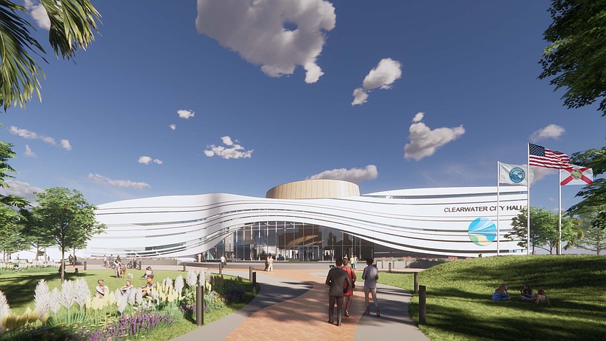 The new Clearwater City Hall will be located on Myrtle Avenue, directly south of the Municipal Services Building downtown.