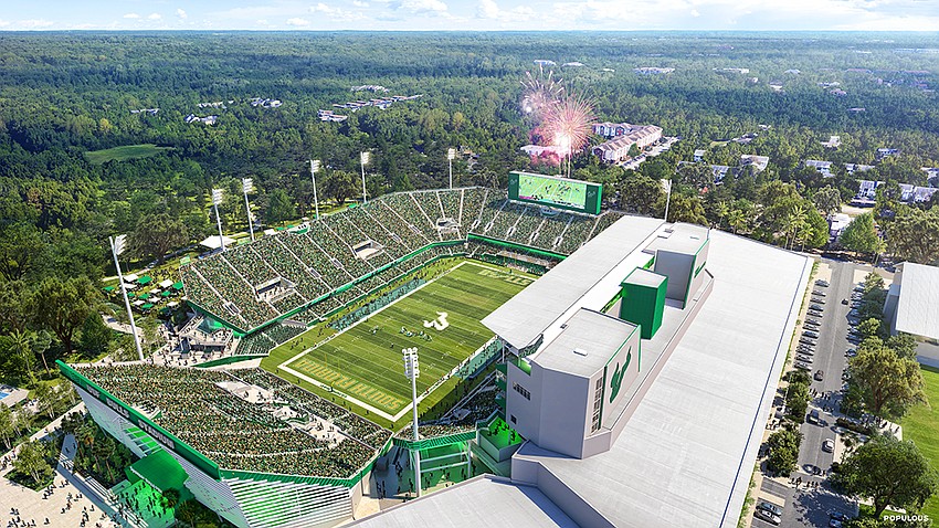 USF’s on-campus football stadium sits on a 10-acre site in the heart of the Tampa campus.