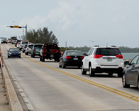 Traffic headed north off Longboat Key often backs up onto the Longboat Pass Bridge as Anna Maria Island has become a congestion hotspot on the barrier islands.