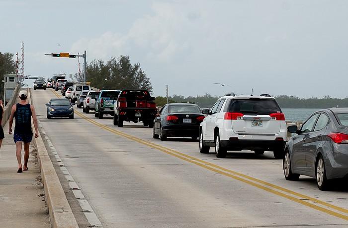 Traffic headed north off Longboat Key often backs up onto the Longboat Pass Bridge as Anna Maria Island has become a congestion hotspot on the barrier islands.