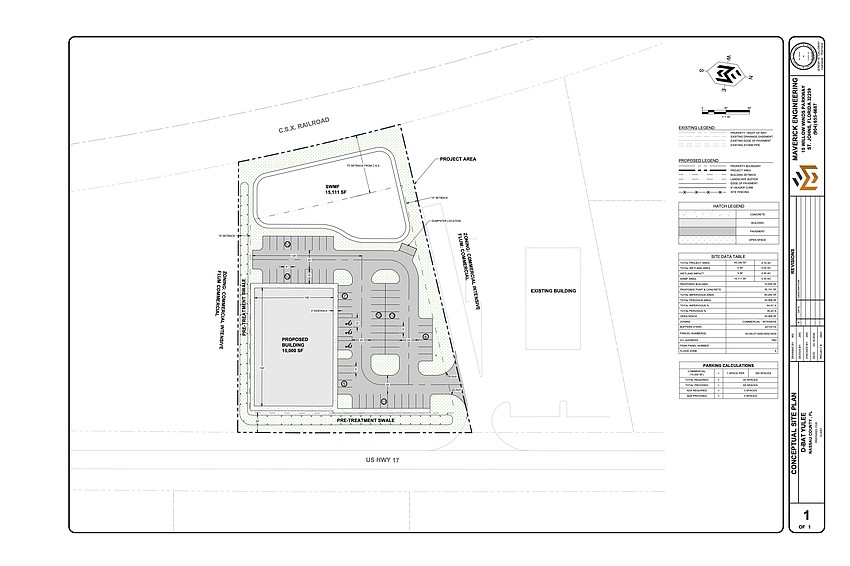 D-BAT Baseball & Softball Academies is exploring a 15,000 square foot location at a site off U.S. 17 in Yulee in Nassau County, according to a JEA service availability request made March 25, 2026.