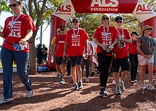 Walkers head out on the walk in 2025.