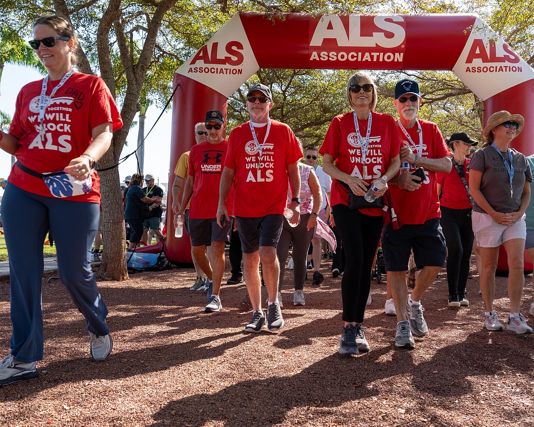 Walkers head out on the walk in 2025.