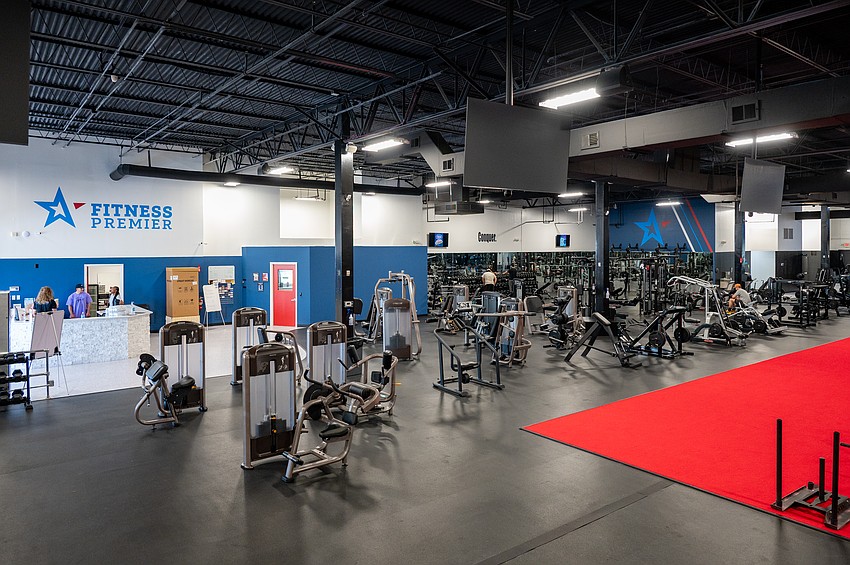 The nearly 13,000-square-foot gym offers specialty equipment.