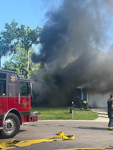 The Kester family home sustained major fire and smoke damage. Photo courtesy of Ormond Beach Professional Firefighters/Facebook