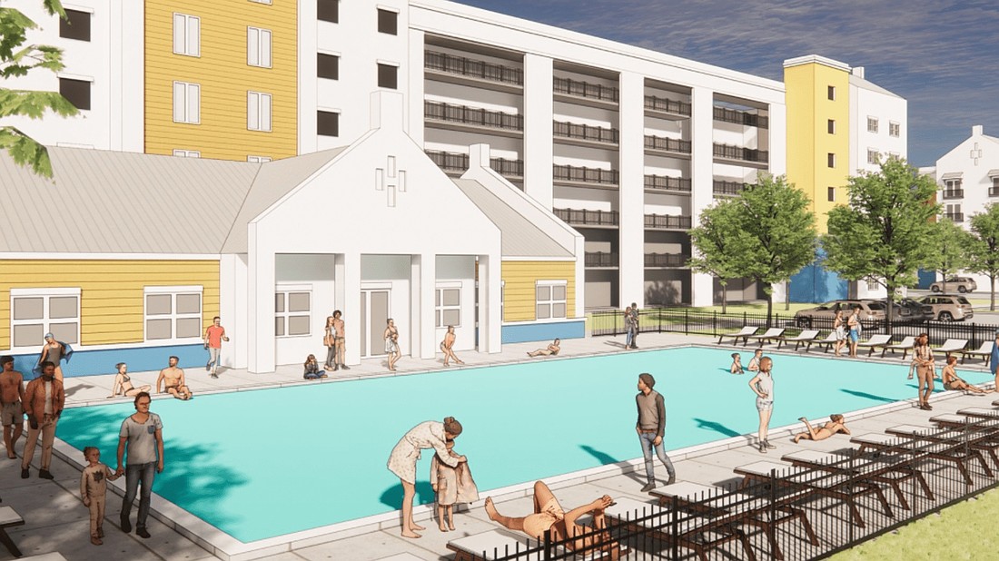 A rendering of Fairfield Avenue Apartments in St. Petersburg.