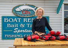 Aledia Tush, co-owner of CB’s Saltwater Outfitters, has spent nearly five decades helping shape the business into a Siesta Key institution known for its welcoming spirit and family-first approach.