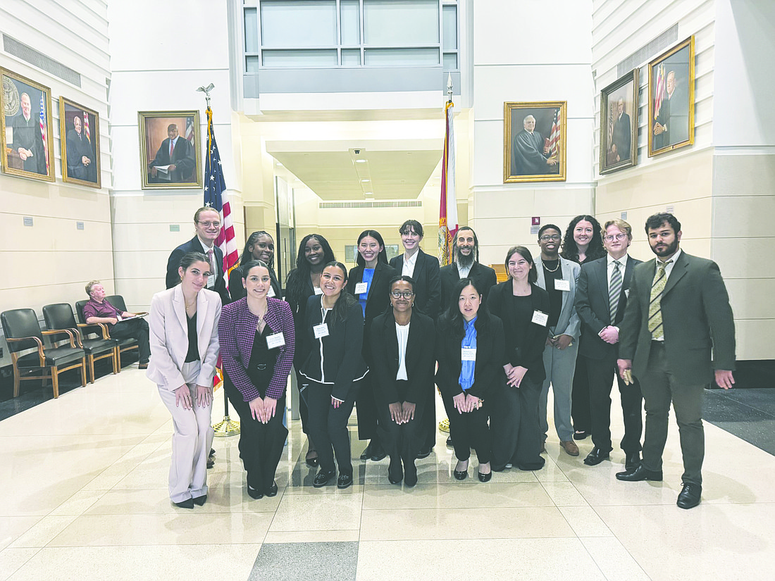 Law students from Brooklyn Law School, Georgia State University, George Washington University, Jacksonville University and the University of Miami participated in Alternative Spring Break at the Duval County Courthouse.